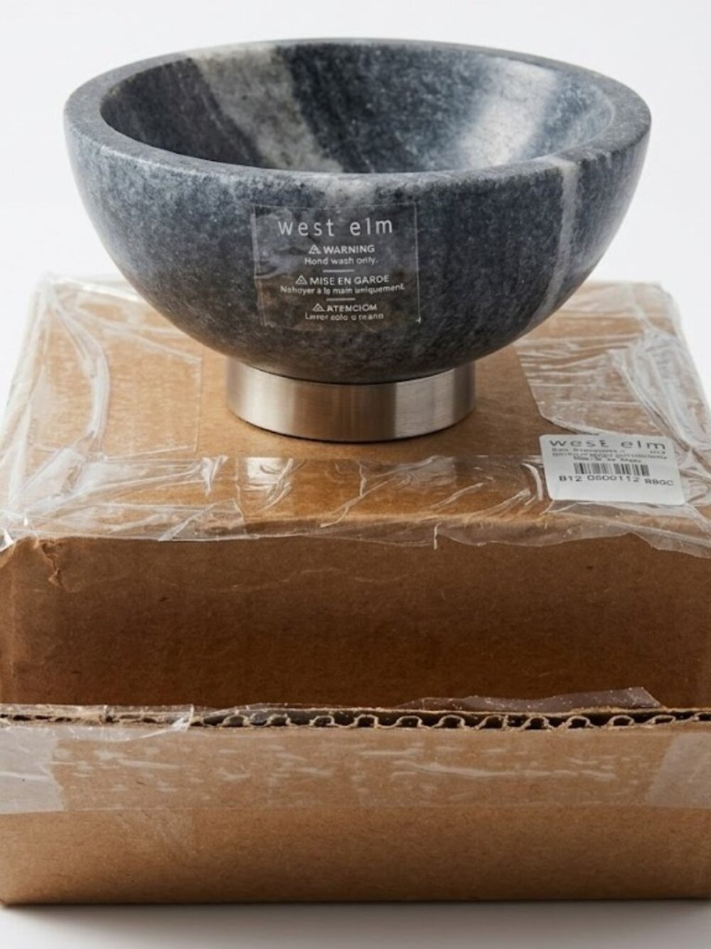 West Elm Marble and Copper Dip Bowl in Black - New in Box